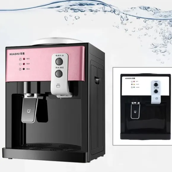 Vattendispenser, toppmatad i rostfritt stål, lila, 3 temperaturer (varmt/kallt/ljummet), 1,2–5 gallon, US/EU-kontakt, Typ 3