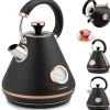 Vattenkokare med termometer 1,7L Berdsen BD-701 svart