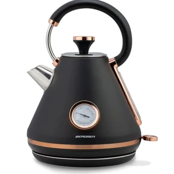 Vattenkokare med termometer 1,7L Berdsen BD-701 svart