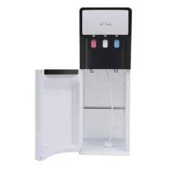 Vattenkylare och Dispenser - Golvstående - Bottenmatad - Varm & Kall - Spänning 220V - EU-kontakt - Uppvärmning 500W, Kylning 75W - Vit