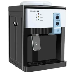 Vattenkylare & vattendispenser - Toppmatad bordsmodell - 19 L (5 gal) - Varmt & kallt vatten - 110V - Rostfritt stål & PP - Svart