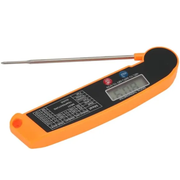 Vattentät Digital Kötttermometer Direktavläsningstermometer För Kök Utomhus BBQ Grilltillbehör Orange