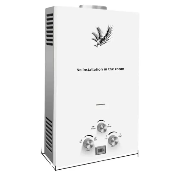 Vattenvärmare, utan tank, användarvänlig LED-display,12KW 6L