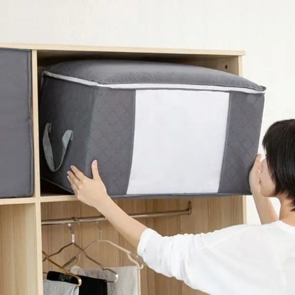 ÖVERDRAG TILL SÄNGÖVERDRAG TÄCKA för FÖRVARING Kuddar FILTAR Fönster 70x50x30cm