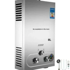 Vevor Propan Vattenvärmare, 6L/min Varmvattenutgång, 12KW Effektivitet,8L 16KW