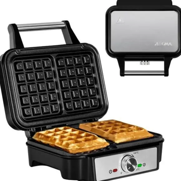 Våffeljärn - ZEEGMA - Gofree Chef - 1200 W - Non-stick beläggning - 2 våfflor