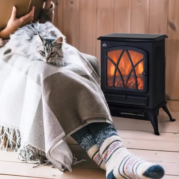 Väggmonterad elektrisk kamin – modern design (modell 6)