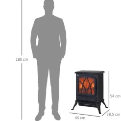 Väggmonterad elektrisk kamin – modern design (modell 6)