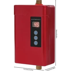 Väggmonterad Varmvattenberedare, Omedelbar Uppvärmning, Fjärrkontroll,220V, Röd