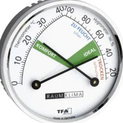 Vägg Termo-/Hygrometer TFA Dostmann 45.2024 Mässing