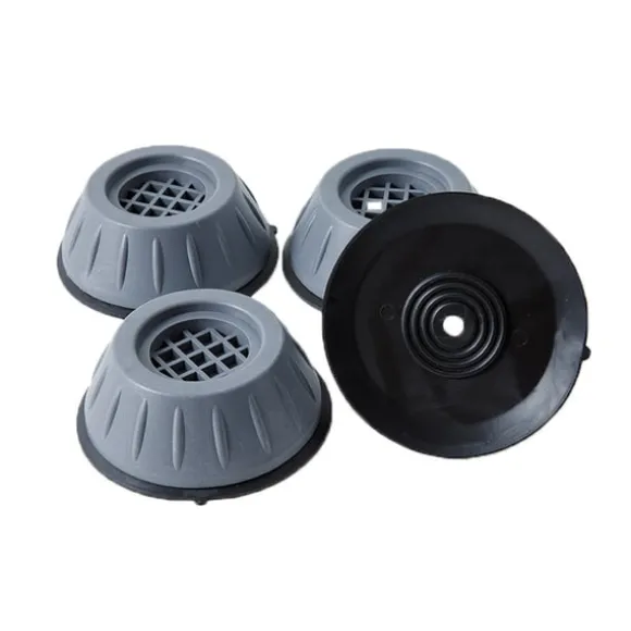 Vibrationsdämpande fötter till tvättmaskin/torktumlare Grå 4-pack