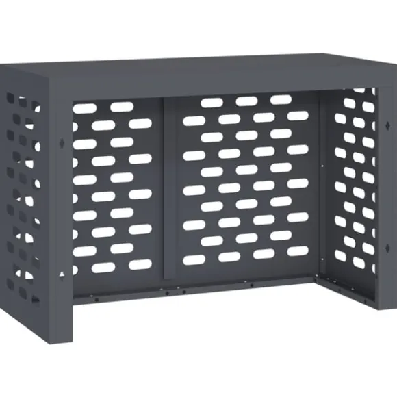 vidaXL Antracit Stål 90 x 40 x 60 cm Hållbar Luftkonditioneringsskydd