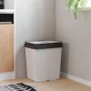 vidaXL Dubbel sophink vit 2x25 L - Soptunnor & papperskorgar