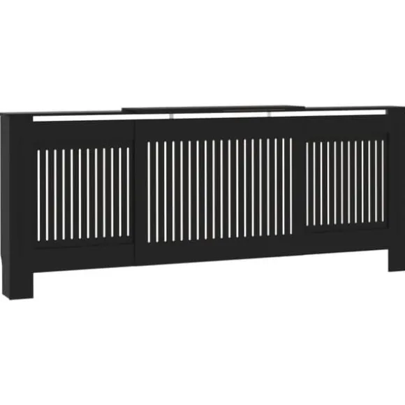 vidaXL Elementskydd MDF svart 205 cm - Tillbehör till värmeelement