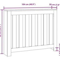 vidaXL Elementskydd rökfärgad ek 104x20x82 cm konstruerat trä