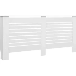 vidaXL Elementskydd 2 st vit 172x19x81,5 cm MDF - Tillbehör till värmeelement