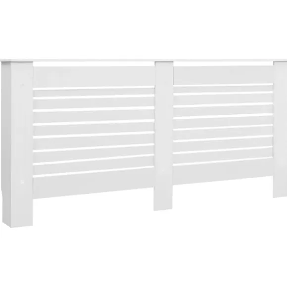 vidaXL Elementskydd 2 st vit 172x19x81,5 cm MDF - Tillbehör till värmeelement