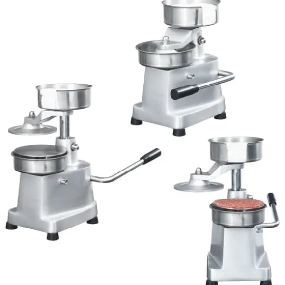 vidaXL Hamburgerpress med 500 pappersark aluminium 13 cm - Köksverktyg & köksgeråd