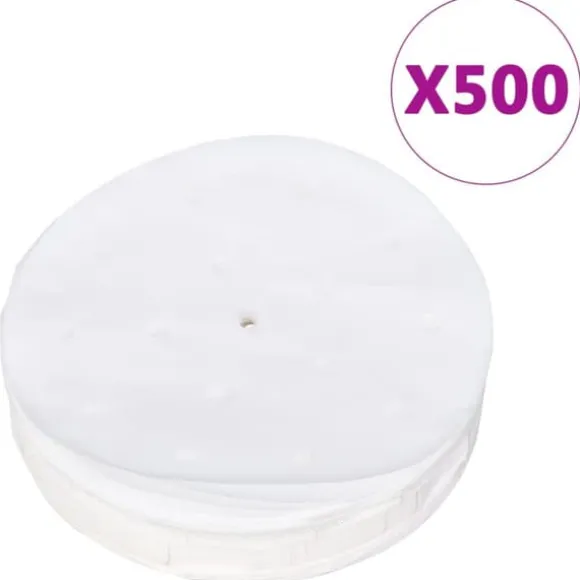 vidaXL Hamburgerpress med 500 pappersark aluminium 13 cm - Köksverktyg & köksgeråd