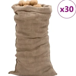 vidaXL Jutesäckar 30 st 65x135 cm 100% jute 220 gsm - Resväskor & väskor