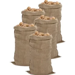 vidaXL Jutesäckar 5 st 65x135 cm 100% jute 340 gsm - Resväskor & väskor