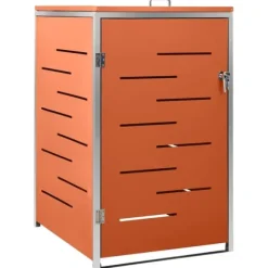 vidaXL Skjul till ett sopkärl 69x77,5x112,5 cm rostfritt stål - Ställningar till sopkärl