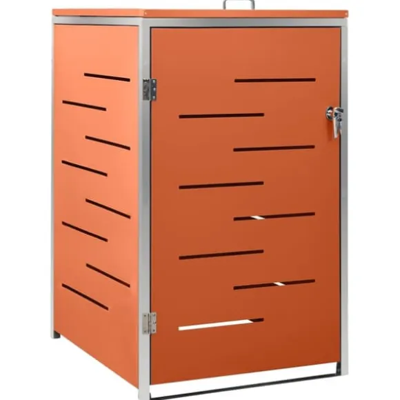 vidaXL Skjul till ett sopkärl 69x77,5x112,5 cm rostfritt stål - Ställningar till sopkärl