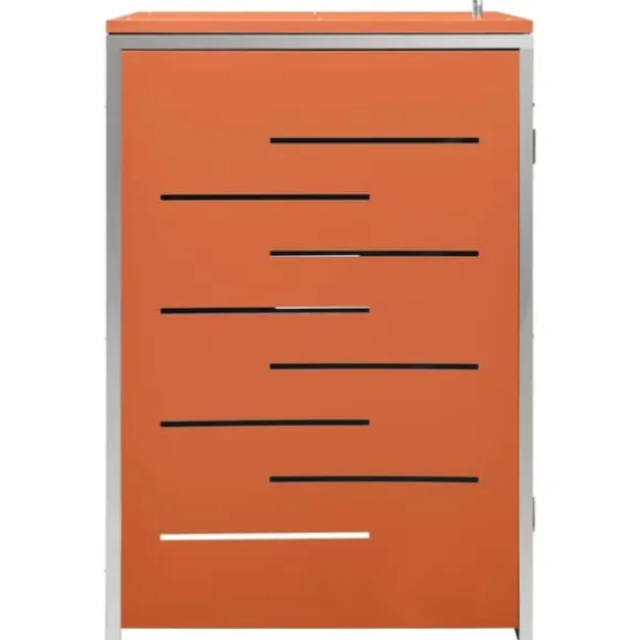 vidaXL Skjul till ett sopkärl 69x77,5x112,5 cm rostfritt stål - Ställningar till sopkärl
