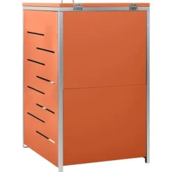 vidaXL Skjul till ett sopkärl 69x77,5x112,5 cm rostfritt stål - Ställningar till sopkärl