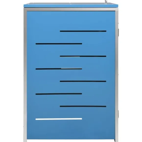 vidaXL Skjul till ett sopkärl 69x77,5x112,5 cm rostfritt stål - Ställningar till sopkärl