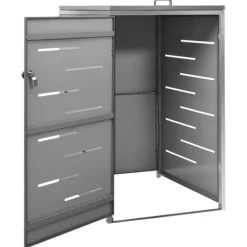 vidaXL Skjul till ett sopkärl 69x77,5x112,5 cm rostfritt stål - Ställningar till sopkärl