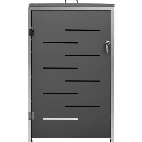 vidaXL Skjul till ett sopkärl 69x77,5x112,5 cm rostfritt stål - Ställningar till sopkärl