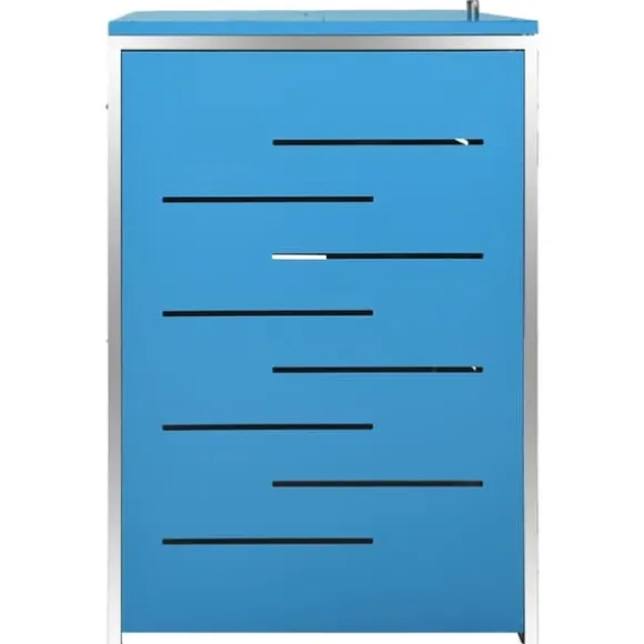 vidaXL Skjul till fyra sopkärl 276,5x77,5x112,5 cm rostfritt stål - Ställningar till sopkärl