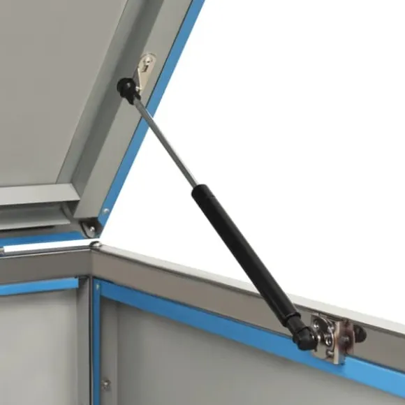vidaXL Skjul till fyra sopkärl 276,5x77,5x112,5 cm rostfritt stål - Ställningar till sopkärl