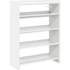 vidaXL Skohylla vit 60x25x81 cm konstruerat trä