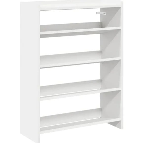 vidaXL Skohylla vit 60x25x81 cm konstruerat trä