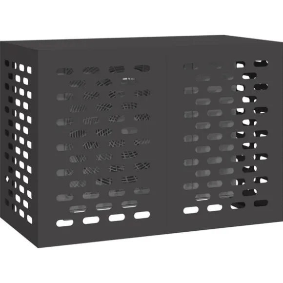 vidaXL Svart Stål 100 x 50 x 70 cm Hållbar Klimatanläggningstäckning