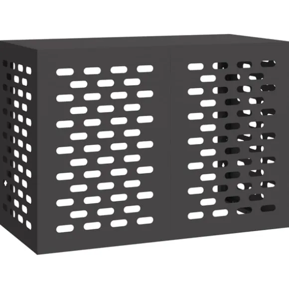 vidaXL Svart Stål 100 x 50 x 70 cm Hållbar Klimatanläggningstäckning