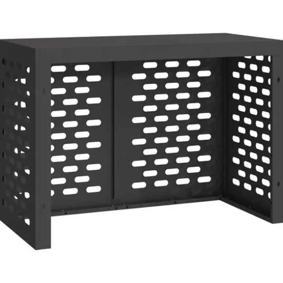 vidaXL Svart Stål 100 x 50 x 70 cm Hållbar Klimatanläggningstäckning