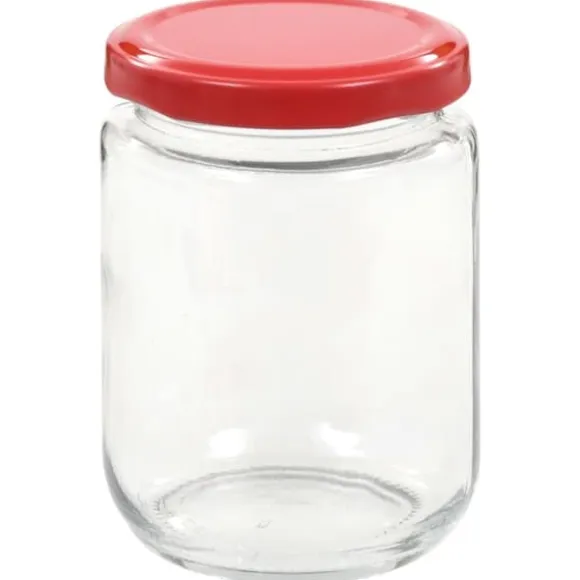 vidaXL Syltburkar i glas med röda lock 96 st 230 ml - Honungsburkar