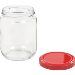 vidaXL Syltburkar i glas med röda lock 96 st 230 ml - Honungsburkar