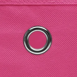 Vikbara förvaringslådor 10 st - Hållbara lådor i nonwoven tyg | Färg: Rosa | Storlek: 32x32x32 cm