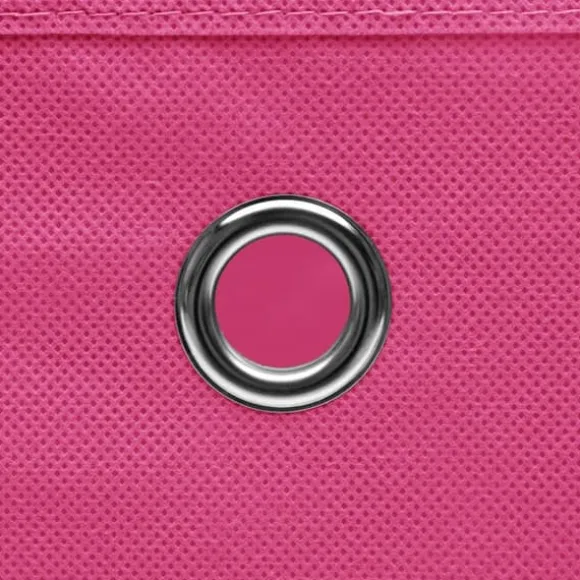 Vikbara förvaringslådor 10 st - Hållbara lådor i nonwoven tyg | Färg: Rosa | Storlek: 32x32x32 cm