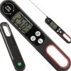 Vikbar Digital Kökstermometer Instant Read Svart