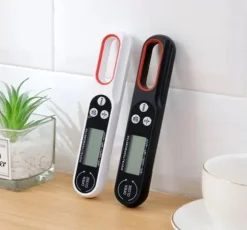 Vikbar Digital Kökstermometer Instant Read Svart
