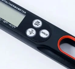 Vikbar Digital Kökstermometer Instant Read Svart