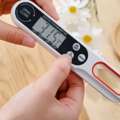 Vikbar Digital Kökstermometer Instant Read Svart