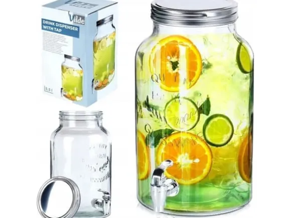 Vilde Dryckesburk i glas med kran 6,2 l