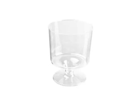 Vinglas på fast fod plast klar 17cl (10 stk.)