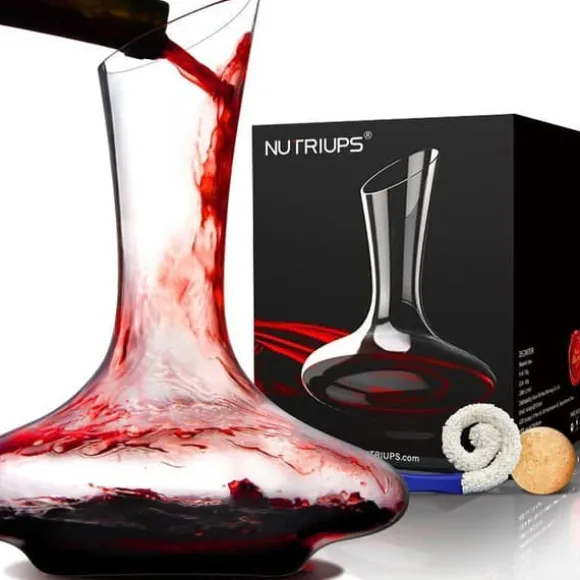 Vin karaff NUTRIUPS 1.8L i handblåst glas - Luftare och dekanterare